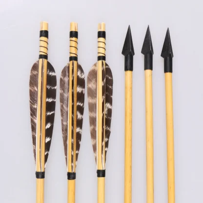 Wood Grained Hunting Arrows with Turkey Feather for Longbows and Recurves - 31.5inch OD 8mm Product Image #28496 With The Dimensions of 1000 Width x 1000 Height Pixels. The Product Is Located In The Category Names Sports & Entertainment → Shooting → Paintballs