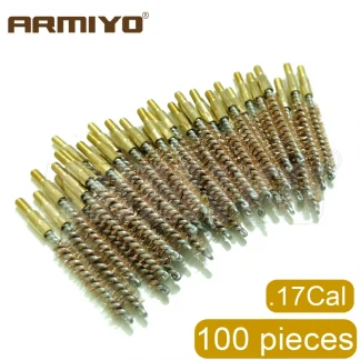 Armiyo 100Pcs/Pack Gun Bore Cleaning Bronze Brush Set - Multiple Calibers and Thread Sizes Product Image #34872 With The Dimensions of  Width x  Height Pixels. The Product Is Located In The Category Names Sports & Entertainment → Shooting → Paintballs