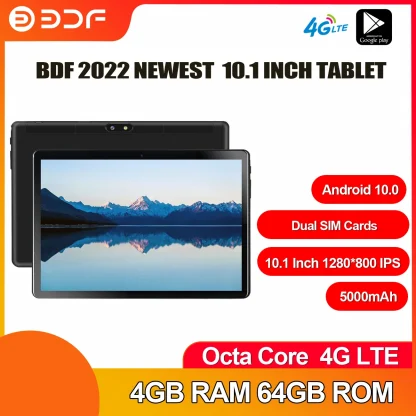 BDF 10.1 Inch Android 10.0 Tablet - Octa Core, 4G LTE Phone Call, Google Play, 4GB RAM, 64GB Storage, GPS, WiFi, Bluetooth, Mi Pad Tablet Product Image #4591 With The Dimensions of 1300 Width x 1300 Height Pixels. The Product Is Located In The Category Names Computer & Office → Tablets