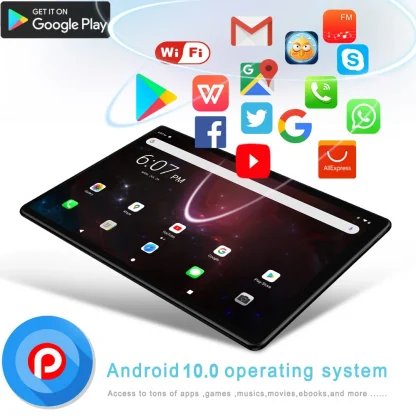 BDF 10.1 Inch Android 10.0 Tablet - Octa Core, 3GB RAM, 32GB ROM, Phone Calls, 4G LTE Network, Google Play, GPS, WiFi, Bluetooth, Pad Pro Tablet Product Image #5396 With The Dimensions of 1000 Width x 1000 Height Pixels. The Product Is Located In The Category Names Computer & Office → Tablets