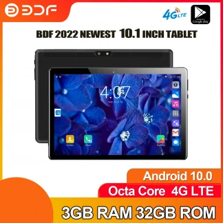 BDF 10.1 Inch Android 10.0 Tablet - Octa Core, 3GB RAM, 32GB ROM, Phone Calls, 4G LTE Network, Google Play, GPS, WiFi, Bluetooth, Pad Pro Tablet Product Image #5393 With The Dimensions of  Width x  Height Pixels. The Product Is Located In The Category Names Computer & Office → Tablets