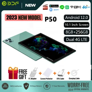 BDF P50 Plus 10.1-Inch Octa-Core Tablet with 8GB RAM, 256GB ROM, 4G Network, Bluetooth 5.0, Android 12.0 Product Image #8195 With The Dimensions of  Width x  Height Pixels. The Product Is Located In The Category Names Computer & Office → Tablets