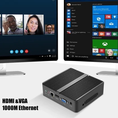 BEBEPC Fanless Mini PC with Intel Celeron N2830, Windows 10, Linux, DDR3L, mSATA SSD, VGA, HD WiFi, Gigabit LAN, 5xUSB - Affordable and Silent HTPC Product Image #1132 With The Dimensions of 1000 Width x 1000 Height Pixels. The Product Is Located In The Category Names Computer & Office → Mini PC