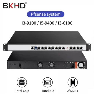 BKHD Network Server Barebone Mini PC - I3-9100/I5-9400/I7-9700, Firewall, Pfsense, Mikrotik ROS, Openwrt, ESXI, Vmware, 1U Product Image #15094 With The Dimensions of  Width x  Height Pixels. The Product Is Located In The Category Names Computer & Office → Mini PC