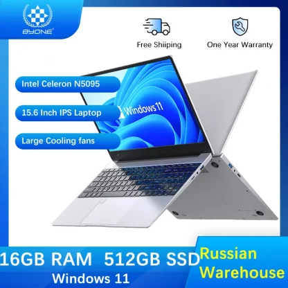 15.6-inch Intel Celeron N5095 Gaming Laptop with Fingerprint Unlock, DDR4 16GB RAM, 512GB SSD + 1TB SSD, Windows 11 Product Image #14018 With The Dimensions of 800 Width x 800 Height Pixels. The Product Is Located In The Category Names Computer & Office → Laptops