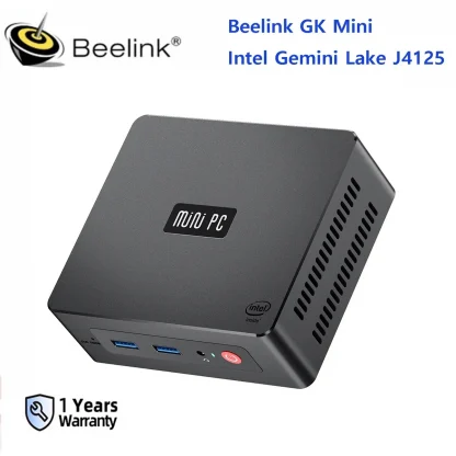 Beelink GK Mini PC with Windows 11, Intel Celeron J4125, 8GB RAM, 128GB/256GB Storage, 5.8G WiFi, 1000M LAN, 4K Gaming Mini PC – VS GK3V. Product Image #8510 With The Dimensions of 1200 Width x 1200 Height Pixels. The Product Is Located In The Category Names Computer & Office → Mini PC