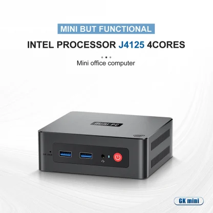 Beelink GK Mini: Intel Celeron J4125 Quad Core, DDR4 8GB, 256GB SSD, HD Port, 1000M LAN Desktop Computer Product Image #15445 With The Dimensions of 1000 Width x 1000 Height Pixels. The Product Is Located In The Category Names Computer & Office → Mini PC