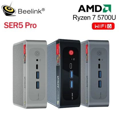 Beelink SER5 Max Mini PC - AMD Ryzen 7 5800H, DDR4 32GB, 500GB NVMe SSD | SER6 Pro - 7735HS DDR5 | SER5 Pro - 5700U, 5500U Gaming Mini Computer Product Image #26163 With The Dimensions of 1000 Width x 1000 Height Pixels. The Product Is Located In The Category Names Computer & Office → Mini PC