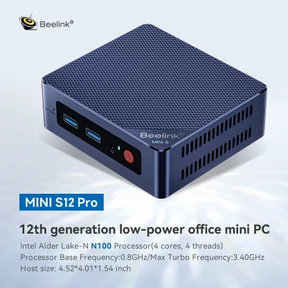 Beelink Mini S12 Pro N95/N100 Mini PC Windows 11 DDR4 8GB 256GB 16GB 500GB WIFI6 B5.2 - Ultimate Mini PC Gamer, VS U59 Pro Product Image #3121 With The Dimensions of 1000 Width x 1000 Height Pixels. The Product Is Located In The Category Names Computer & Office → Mini PC