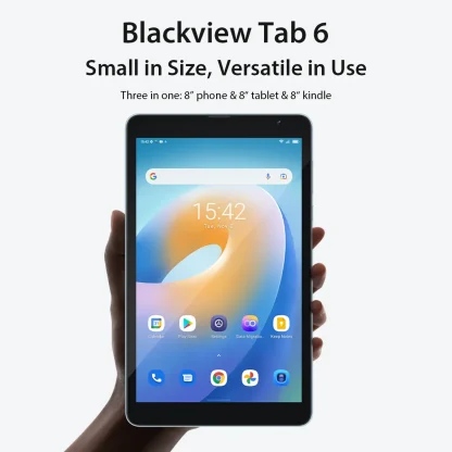 Blackview Tab 6: 8-Inch Android 11 Tablet with 3GB RAM, 32GB Storage, 5580mAh Battery, 4G LTE, WIFI, and Phone Call Functionality. Product Image #22180 With The Dimensions of 1200 Width x 1200 Height Pixels. The Product Is Located In The Category Names Computer & Office → Tablets