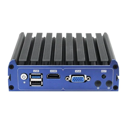 Blue Quad Core Fanless Mini PC with 4 LAN Ports, In-tel J4205, Firewall Router, Win10/Linux/ESXI, WiFi – Ideal for Office and Gaming. Product Image #17163 With The Dimensions of 800 Width x 800 Height Pixels. The Product Is Located In The Category Names Computer & Office → Mini PC