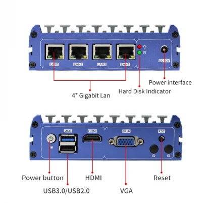 Blue Quad Core Fanless Mini PC with 4 LAN Ports, In-tel J4205, Firewall Router, Win10/Linux/ESXI, WiFi – Ideal for Office and Gaming. Product Image #17166 With The Dimensions of 790 Width x 764 Height Pixels. The Product Is Located In The Category Names Computer & Office → Mini PC