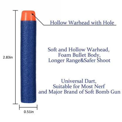 Blue Soft Hollow Head Refill Darts for Nerf Series Blasters Product Image #32833 With The Dimensions of 1000 Width x 1000 Height Pixels. The Product Is Located In The Category Names Sports & Entertainment → Shooting → Paintballs