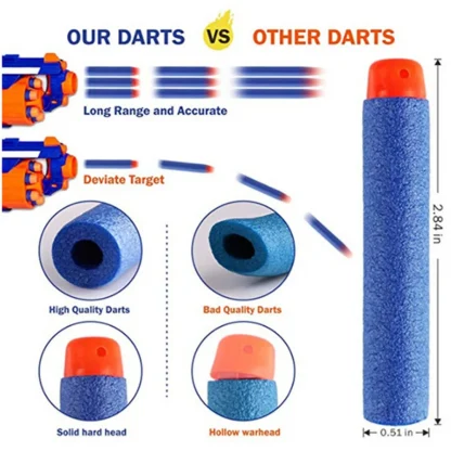 Blue Soft Hollow Head Refill Darts for Nerf Series Blasters Product Image #32834 With The Dimensions of 1000 Width x 1000 Height Pixels. The Product Is Located In The Category Names Sports & Entertainment → Shooting → Paintballs