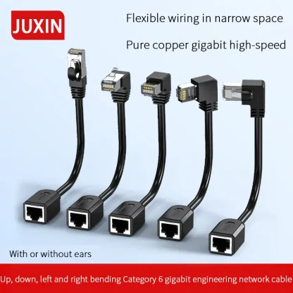 CAT6 Shielded Ethernet Extension Cable: 6 RJ45 Plugs to Jack, Gold-Plated Connectors for Router, Modem, TV, PC. Product Image #12059 With The Dimensions of 800 Width x 800 Height Pixels. The Product Is Located In The Category Names Computer & Office → Computer Cables & Connectors