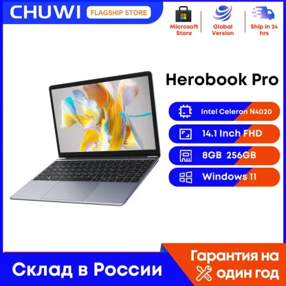 CHUWI HeroBook Pro 14.1 Inch FHD Laptop - Intel Celeron N4020, 8GB RAM, 256GB ROM, Windows 11 OS Product Image #20692 With The Dimensions of 800 Width x 800 Height Pixels. The Product Is Located In The Category Names Computer & Office → Laptops