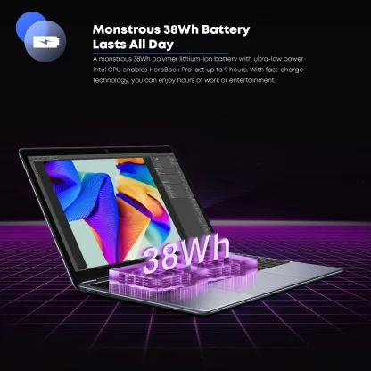 CHUWI HeroBook Pro 14.1 Inch FHD Laptop - Intel Celeron N4020, 8GB RAM, 256GB ROM, Windows 11 OS Product Image #20698 With The Dimensions of 1500 Width x 1500 Height Pixels. The Product Is Located In The Category Names Computer & Office → Laptops