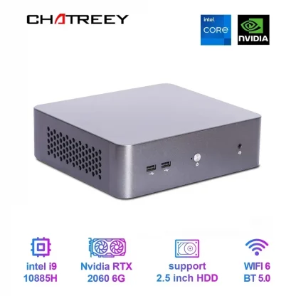 Chatreey G1P Mini PC Intel Core i7/i9 with Nvidia GTX 1650Ti 4G and RTX 2060 6G DDR6 VARM Graphics – Ultimate Gaming Desktop Product Image #352 With The Dimensions of 1000 Width x 1000 Height Pixels. The Product Is Located In The Category Names Computer & Office → Mini PC