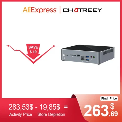 Chatreey KC10 Mini PC with Intel Core i7 10510U/i5 10210U, NVMe SSD, Windows 11, Gaming Desktop Computer, 2x Gigabit Ethernet. Product Image #8433 With The Dimensions of 1000 Width x 1000 Height Pixels. The Product Is Located In The Category Names Computer & Office → Mini PC