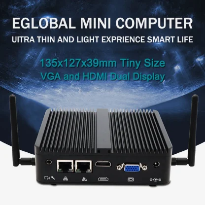 Intel Celeron J4125 Barebone Fanless Mini PC - 2LAN, 2COM, HDMI, VGA, 3 Years Warranty Product Image #16230 With The Dimensions of 1000 Width x 1000 Height Pixels. The Product Is Located In The Category Names Computer & Office → Mini PC