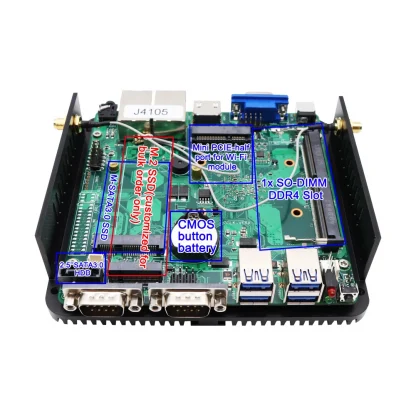 Intel Celeron J4125 Barebone Fanless Mini PC - 2LAN, 2COM, HDMI, VGA, 3 Years Warranty Product Image #16234 With The Dimensions of 1000 Width x 1000 Height Pixels. The Product Is Located In The Category Names Computer & Office → Mini PC