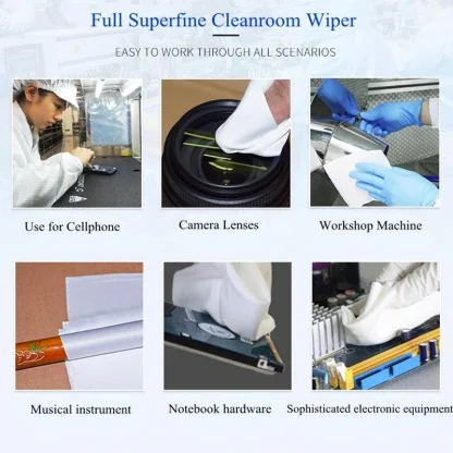 9x9inch 100-Class Ultra-Fine Cleanroom Wiper - Laser Edge-Sealing, Anti-Static, Soft Dust-Free Wipers for Industrial PCB and LCD Cleaning Product Image #4021 With The Dimensions of 800 Width x 800 Height Pixels. The Product Is Located In The Category Names Computer & Office → Device Cleaners