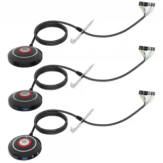 Enhance control with our Desktop PC Power Button Switch - Round Big Button with Cable and Bracket for seamless on/off and reset functionality. Product Image #20558 With The Dimensions of  Width x  Height Pixels. The Product Is Located In The Category Names Computer & Office → Computer Cables & Connectors