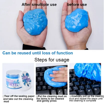 160g Multifunctional Keyboard Cleaning Gel - Soft Rubber for Efficient Dust Removal, Reusable Product Image #2347 With The Dimensions of 800 Width x 800 Height Pixels. The Product Is Located In The Category Names Computer & Office → Device Cleaners