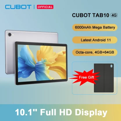 Cubot TAB 10 Android 11 Tablet – Octa-core, 10.1'' FHD+ Display, 6000mAh, 4GB+64GB, 4G Network, 13MP Rear Camera, Android Pad Product Image #20991 With The Dimensions of 1000 Width x 1000 Height Pixels. The Product Is Located In The Category Names Cellphones & Telecommunications → Cellphones