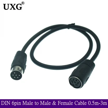 DIN 6-pin Male to Male & Female Audio Data Signal Extension Cable - 0.5m, 1m, 1.5m, 3m Product Image #14949 With The Dimensions of 800 Width x 800 Height Pixels. The Product Is Located In The Category Names Computer & Office → Computer Cables & Connectors