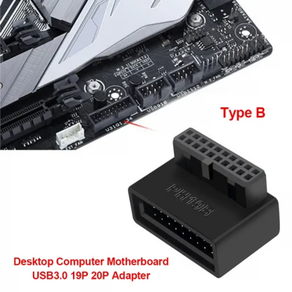 USB3.0 19P/20P Adapter with 90-Degree Steering Elbow for Desktop Computer Motherboards Product Image #22402 With The Dimensions of 1001 Width x 1001 Height Pixels. The Product Is Located In The Category Names Computer & Office → Computer Cables & Connectors