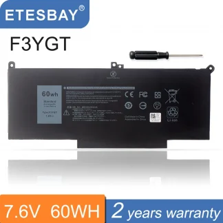 Dell Latitude F3YGT DJ1J0 60WH Laptop Battery - Compatible with Latitude 12 13 14 Series E7280 E7290 E7380 E7390 7280 7290 7380 7390 7480 7490 Product Image #25835 With The Dimensions of  Width x  Height Pixels. The Product Is Located In The Category Names Computer & Office → Laptops