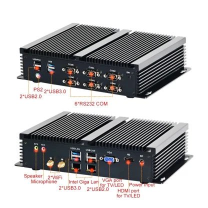Elevate Your Operations with the Eglobal Industrial Fanless Mini PC - 6 COM, 2 LAN, Windows/Linux, Barebone System. Experience 7/24 Hours Working, 4 USB 2.0, 4 USB 3.0, and WIFI. Upgrade your industrial setup with this high-performance computing solution! Product Image #4922 With The Dimensions of 1000 Width x 1000 Height Pixels. The Product Is Located In The Category Names Computer & Office → Mini PC