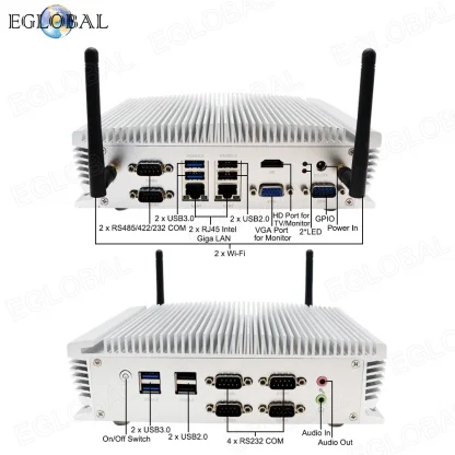 Eglobal Industrial Fanless Mini PC with Intel I5-6360u, I7 10510U, 2 LANs, 2 COM, 24/7 Working, Micro Computer, Linux, 4G SIM, WIFI, VGA, HDMI Product Image #3776 With The Dimensions of 1000 Width x 1000 Height Pixels. The Product Is Located In The Category Names Computer & Office → Mini PC