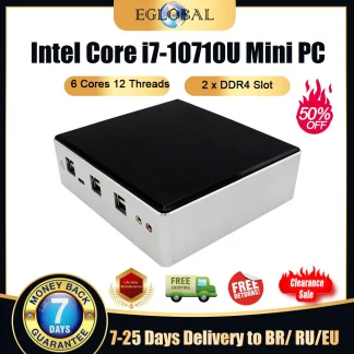 Eglobal Micro PC Barebone with New Intel Core i7 10510U/i3 10110U, Windows TV BOX, 2 LAN, DP, HD, Dual Band WiFi, Desktop Mini Computer. Product Image #8579 With The Dimensions of  Width x  Height Pixels. The Product Is Located In The Category Names Computer & Office → Computer Cables & Connectors