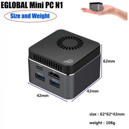 Eglobal Palm Computer with Intel Celeron N4100 Quad-Core, 8GB LPDDR4, 128GB SSD, 2.4G/5G WiFi, BT4.2, Mini PC - Windows 10 Pro Product Image #4178 With The Dimensions of 1000 Width x 1000 Height Pixels. The Product Is Located In The Category Names Computer & Office → Mini PC