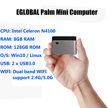 Eglobal Palm Computer with Intel Celeron N4100 Quad-Core, 8GB LPDDR4, 128GB SSD, 2.4G/5G WiFi, BT4.2, Mini PC - Windows 10 Pro Product Image #4176 With The Dimensions of 1000 Width x 1000 Height Pixels. The Product Is Located In The Category Names Computer & Office → Mini PC