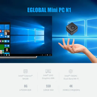 Eglobal Palm Computer with Intel Celeron N4100 Quad-Core, 8GB LPDDR4, 128GB SSD, 2.4G/5G WiFi, BT4.2, Mini PC - Windows 10 Pro Product Image #4182 With The Dimensions of 1000 Width x 1000 Height Pixels. The Product Is Located In The Category Names Computer & Office → Mini PC