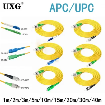 Single Mode Fiber Patch Cable - FC LC SC/APC to SC/UPC, 1M-40m Length, High Quality Product Image #19710 With The Dimensions of 1024 Width x 1024 Height Pixels. The Product Is Located In The Category Names Computer & Office → Computer Cables & Connectors