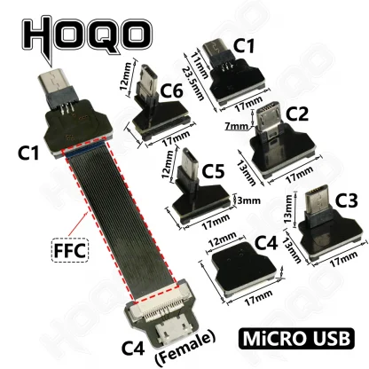 FFC Mini Micro USB Extension Type-C Ribbon Cable - 90 FPV Slim Flat Soft Flexible FPC for Charge, FPV Brushless, Handheld Gimbal, Monitor Product Image #24224 With The Dimensions of 1001 Width x 1001 Height Pixels. The Product Is Located In The Category Names Computer & Office → Computer Cables & Connectors