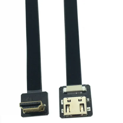 90 Degree UP Angled FPV HDMI-compatible Male to Female FPC Ribbon Extension Cable - 20pin Connector Product Image #7267 With The Dimensions of 1334 Width x 1334 Height Pixels. The Product Is Located In The Category Names Computer & Office → Computer Cables & Connectors