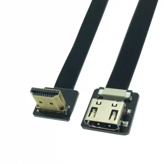 90 Degree UP Angled FPV HDMI-compatible Male to Female FPC Ribbon Extension Cable - 20pin Connector Product Image #7265 With The Dimensions of  Width x  Height Pixels. The Product Is Located In The Category Names Computer & Office → Computer Cables & Connectors