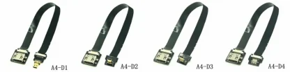 FPV Micro HD-Mini 90-Degree Adapter FPC Ribbon HDMI Cable - 20pin Plug Connector, Various Lengths Product Image #1783 With The Dimensions of 1000 Width x 250 Height Pixels. The Product Is Located In The Category Names Computer & Office → Computer Cables & Connectors