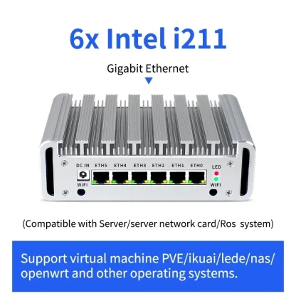 Intel I7-10510U Fanless Mini PC Gamer with 6 LAN, DDR4, Firewall Router, Pfsense Soft Routing - Industrial Gaming Computer for Linux and Openwrt. Product Image #18003 With The Dimensions of 800 Width x 800 Height Pixels. The Product Is Located In The Category Names Computer & Office → Mini PC
