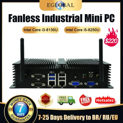 Fanless Mini PC with Haswell 22nm CPU, Intel Core I7-4578U, 2 X RJ45, Intel 2.5G LAN, Windows 10, Linux – Embedded IoT Industrial Computer Product Image #3145 With The Dimensions of 1000 Width x 1000 Height Pixels. The Product Is Located In The Category Names Computer & Office → Mini PC