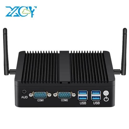 Enhanced Connectivity Fanless Mini PC with Intel Celeron J4125, Dual Gigabit Ethernet, Multiple COM Ports, USB Expansion, WiFi, 4G LTE Support, Windows 10, Linux Compatible Product Image #13931 With The Dimensions of 800 Width x 800 Height Pixels. The Product Is Located In The Category Names Computer & Office → Mini PC