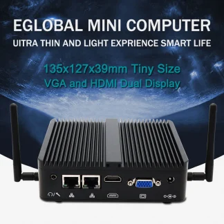Fanless Mini PC - Intel Celeron J4215, 2LAN, 2COM, Industrial Computer, Windows 10, 16GB DDR4 RAM, HD VGA Product Image #16197 With The Dimensions of  Width x  Height Pixels. The Product Is Located In The Category Names Computer & Office → Mini PC
