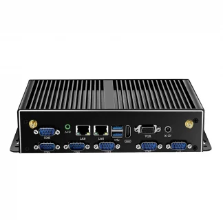 Fanless Mini PC with Intel Core i3/i5/i7 Processors, 6x RS232 DB9, 2x Gigabit Ethernet, 4G LTE, WiFi, HDMI, VGA, and 6x USB Ports for Windows and Linux. Product Image #5765 With The Dimensions of  Width x  Height Pixels. The Product Is Located In The Category Names Computer & Office → Mini PC