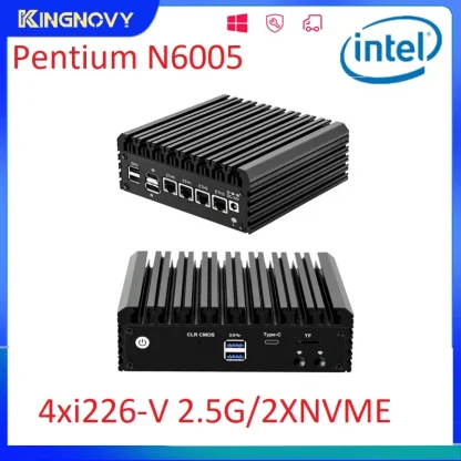 Fanless Mini PC N6005 2.5G LAN Router N5105 4xIntel I226-V DDR4 M.2 NVMe SSD TPM2.0 Micro Firewall Appliance Product Image #25846 With The Dimensions of 800 Width x 800 Height Pixels. The Product Is Located In The Category Names Computer & Office → Mini PC