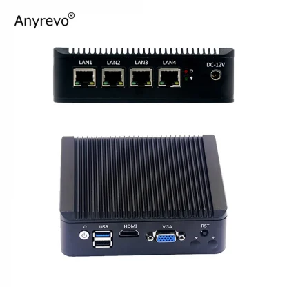 Fanless Soft Router Mini PC with Intel Celeron J3160/N3160 Quad Core, VGA, HDMI, 4 Intel Gigabit LAN – For PfSense Firewall with AES-NI Product Image #4333 With The Dimensions of 1000 Width x 1000 Height Pixels. The Product Is Located In The Category Names Computer & Office → Mini PC